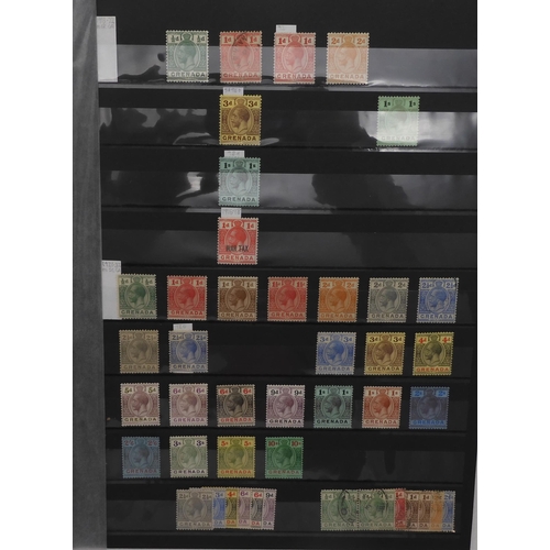 7040 - BRITISH COMMONWEALTHGRANADA a collection on stock sheets to include sg42 unused, 1895 set mint, 1902... 