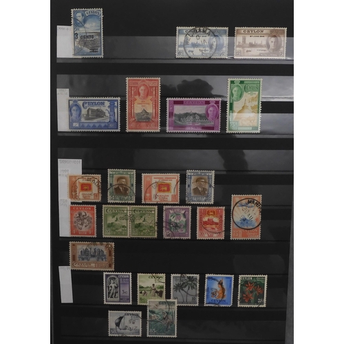 7045 - BRITISH COMMONWEALTH CEYLON on stock cards including many early examples up to 2/- as per photos, la... 