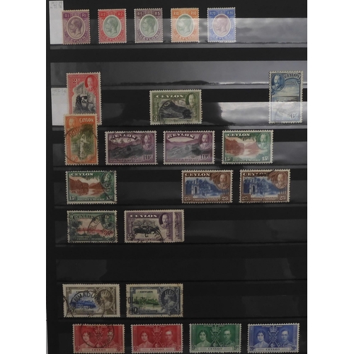 7045 - BRITISH COMMONWEALTH CEYLON on stock cards including many early examples up to 2/- as per photos, la... 