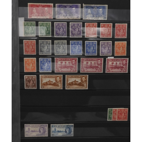 7047 - BRITISH COMMONWEALTH ISLAND STATES a collection on stock sheets ST. HELENA sg1 imperf used, sg4 impe... 