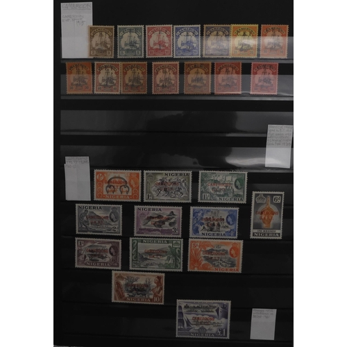 7055 - BRITISH COMMONWEALTH AFRICA an excellent collection on stock sheets to include GOLD COAST sg20 used,... 