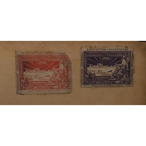 7060 - A lot comprising The Postage-Stamp Album with Great Britain 1/d red, 1/2d red together with other ea... 