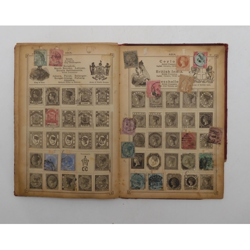 7060 - A lot comprising The Postage-Stamp Album with Great Britain 1/d red, 1/2d red together with other ea... 