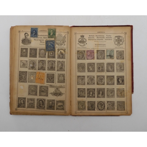 7060 - A lot comprising The Postage-Stamp Album with Great Britain 1/d red, 1/2d red together with other ea... 