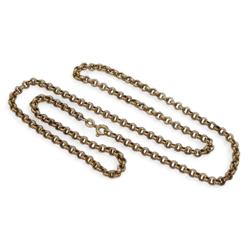 758 - A 9ct gold belcher chain, length 54cm, weight 7.5gms