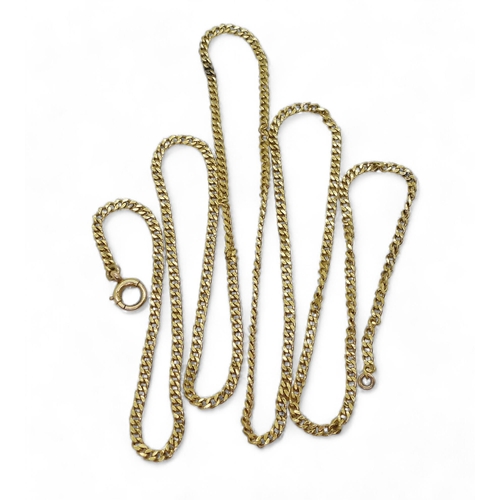 832C - A bright yellow metal chain, with 9ct clasp weight 12.5gms