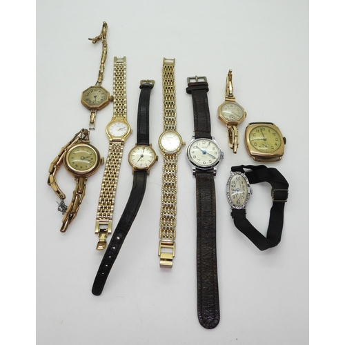 834 - An 18ct gold ladies vintage Rolex, signed to the dial, case  and the movement, weight of the he... 