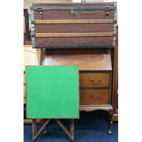 78 - A lot comprising a 20th century mahogany fall front writing bureau, 102cm high x 82cm wide x 51cm de... 