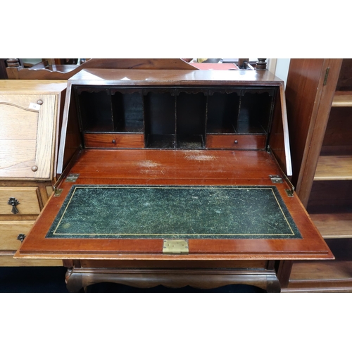 78 - A lot comprising a 20th century mahogany fall front writing bureau, 102cm high x 82cm wide x 51cm de... 