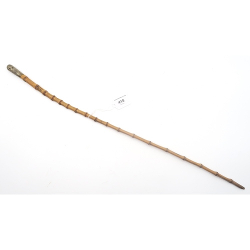 418 - A WW1 Royal Flying Corps bamboo swagger stick, approx. 66cm in length