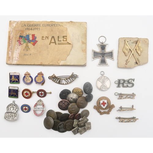 435 - A WW1 Imperial German Iron Cross, with stamped suspension ring; a motorcycling fob medal engraved ve... 