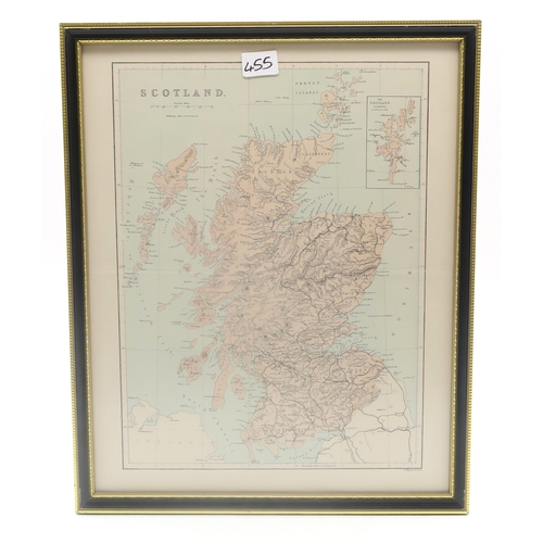 455 - Perrot, Aristide Michel Nairn, Elgin & BanffSmall coloured engraved map, dated 1823, housed in a... 