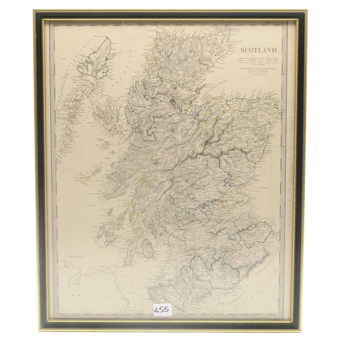 455 - Perrot, Aristide Michel Nairn, Elgin & BanffSmall coloured engraved map, dated 1823, housed in a... 