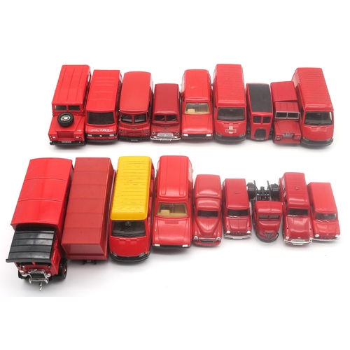 461 - A collection of Royal Mail postal vehicles, to include examples by Corgi, Vanguards etc.