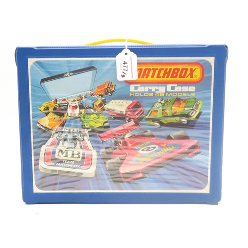 477 - Three Matchbox Carry Cases, each holding forty-eight vehicles (3)