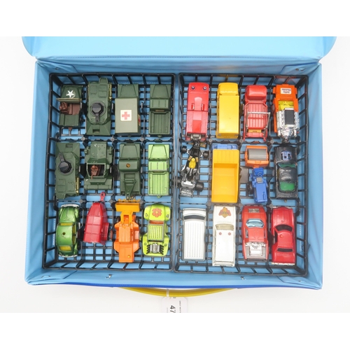 477 - Three Matchbox Carry Cases, each holding forty-eight vehicles (3)