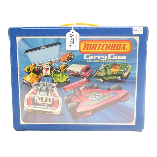 477 - Three Matchbox Carry Cases, each holding forty-eight vehicles (3)