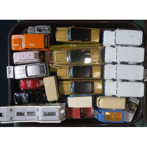 484 - A large assortment of loose model vehicles of mixed age and scale, including many Dinky, Corgi and M... 