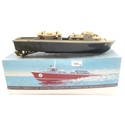 486 - A boxed Vosper R.A.F. Tender electric boat by V Models (Victory Industries), a cased pair of Carl Ze... 