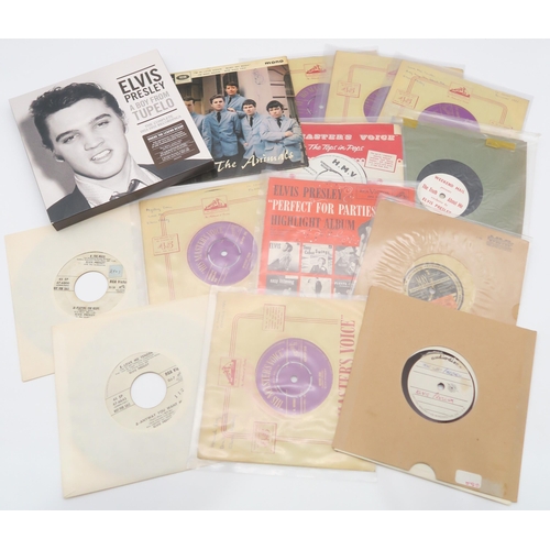 488 - Elvis Presley: a collection, comprising various deluxe CD sets and 45rpm 7