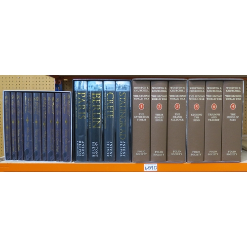 459D - Slip-cased library sets of the works of Arthur Conan-Doyle, Antony Beevor and Winston Churchill