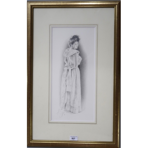 927 - KAY BOYCE (ENGLISH 20th CENTURY) PORTRAIT OF A LADY Pencil on paper, signed lower left, dated (19)96... 