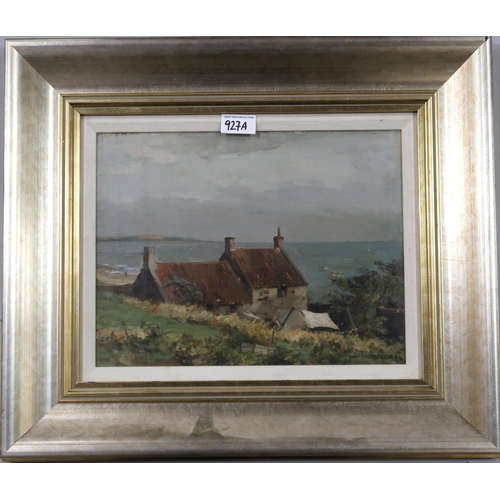 927A - JOHN TERRIS RSW RI (SCOTTISH 1865-1914) BEACH COTTAGE Oil on board, signed lower right, 27... 