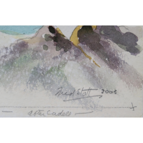 940 - A QUANTITY OF ERIC DALE AND FRED STOTT SIGNED PRINTS AND AN ORIGINAL WATERCOLOUR BY STOTT... 