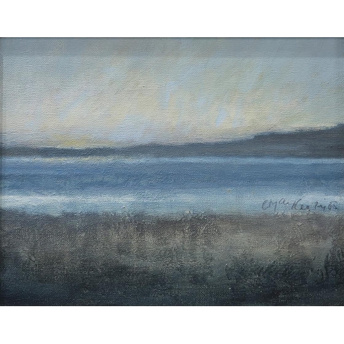 950 - CHRIS MACKENZIE (SCOTTISH CONTEMPORARY) SUNSET FROM THE SHORE  Oil on canvas, signed ... 