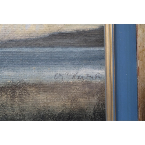 950 - CHRIS MACKENZIE (SCOTTISH CONTEMPORARY) SUNSET FROM THE SHORE  Oil on canvas, signed ... 