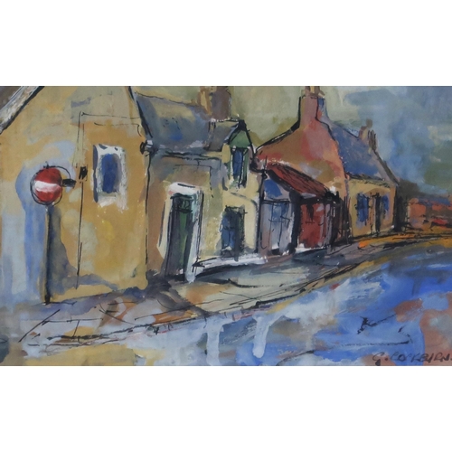 964 - GORDON COCKBURN (SCOTTISH 1944-2022)  BARNS TERRACE Watercolour, signed lower right, ... 