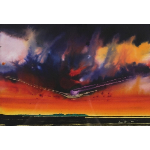 966 - JAMES SPENCE RSW RGI (SCOTTISH 1929-2016) COASTAL GLOW Watercolour and Acrylic, signed low... 