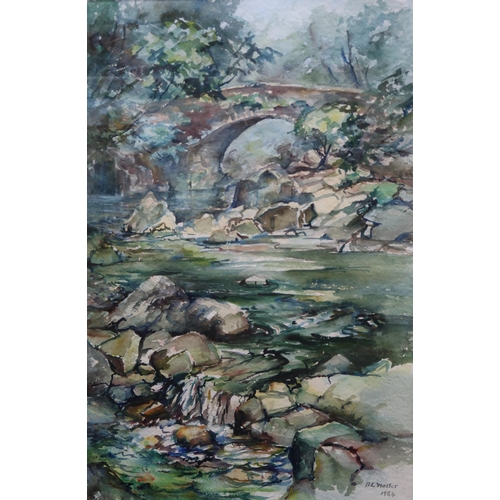 974 - B.L. WALTER (CONTEMPORARY SCHOOL) RIVERSCAPE Watercolour, signed lower right, dated 1984, 55 x 37cm ... 