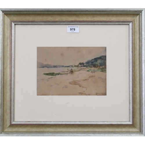 978 - JAMES KAY RSA RSW (SCOTTISH 1858-1942) ON THE CLYDE Watercolour, signed lower right, dated (19)98 15... 