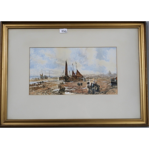 993 - 20th CENTURY SCHOOL HARBOUR Watercolour, signed lower right 'Jack', dated 1880, 24 x 44cm&... 