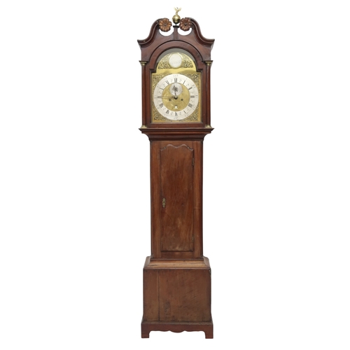 2008A - A 19TH CENTURY MAHOGANY CASED SAM HARPER, IRVINE GRANDFATHER CLOCKWith brass ormolu mounted face wit... 