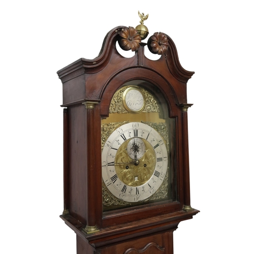 2008A - A 19TH CENTURY MAHOGANY CASED SAM HARPER, IRVINE GRANDFATHER CLOCKWith brass ormolu mounted face wit... 