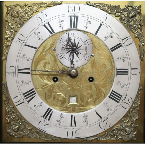 2008A - A 19TH CENTURY MAHOGANY CASED SAM HARPER, IRVINE GRANDFATHER CLOCKWith brass ormolu mounted face wit... 