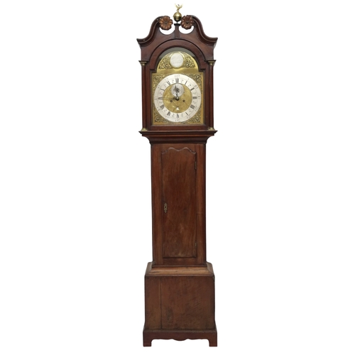 2008A - A 19TH CENTURY MAHOGANY CASED SAM HARPER, IRVINE GRANDFATHER CLOCKWith brass ormolu mounted face wit... 