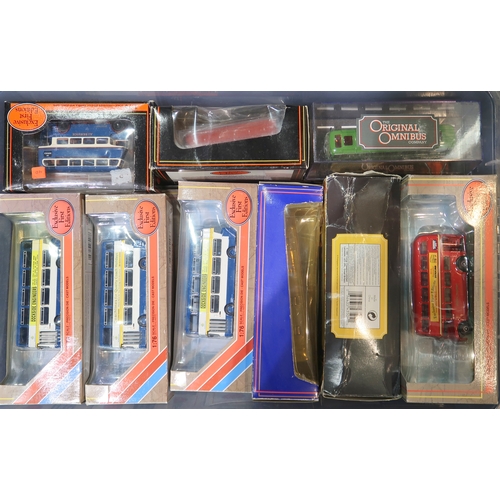 478A - A large collection of boxed model buses with many Corgi Original Omnibus and Exclusive First Edition... 