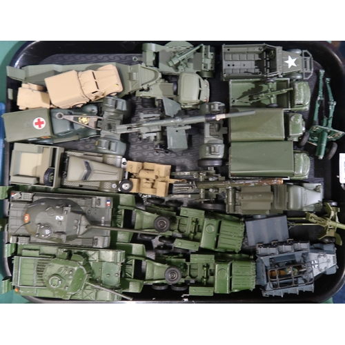 483A - A collection of loose model military vehicles, of mixed age and scale, to include many Dinky example... 