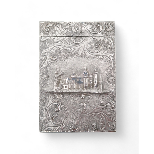 2503 - A WILLIAM IV DOUBLE-SIDED CASTLE-TOP SILVER CARD CASEby Taylor & Perry, Birmingham 1837, with ch... 