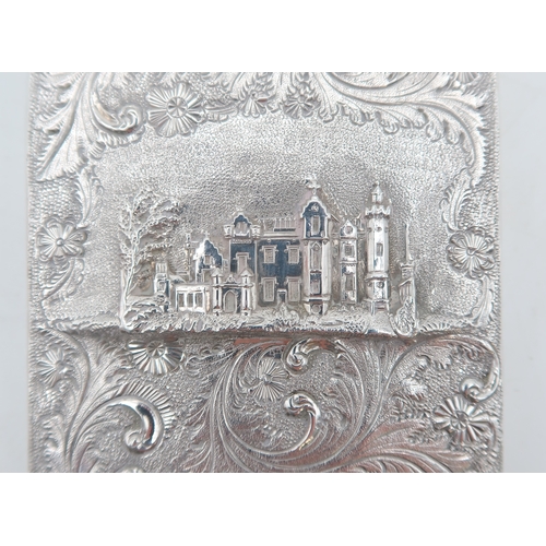 2503 - A WILLIAM IV DOUBLE-SIDED CASTLE-TOP SILVER CARD CASEby Taylor & Perry, Birmingham 1837, with ch... 