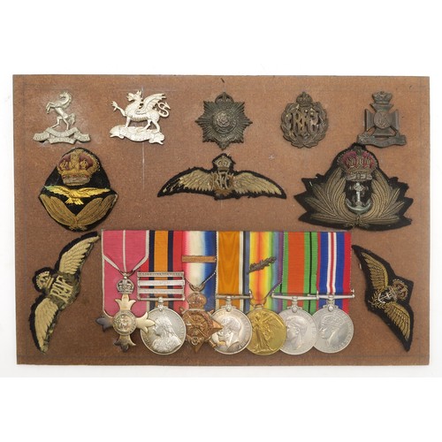 2600 - A VICTORIAN AND LATER MEDAL GROUP OF SEVEN AWARDED TO LIEUTENANT-COLONEL HAROLD WYLLIE O.B.E. R.A.F.... 