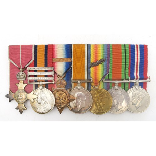 2600 - A VICTORIAN AND LATER MEDAL GROUP OF SEVEN AWARDED TO LIEUTENANT-COLONEL HAROLD WYLLIE O.B.E. R.A.F.... 