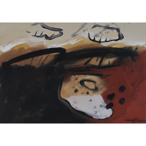 954 - ROBERT CARGILL (SCOTTISH 1940-2001) SOURCE/OPEN LAND Gouache, signed lower right, dated 2000, 38 x 5... 