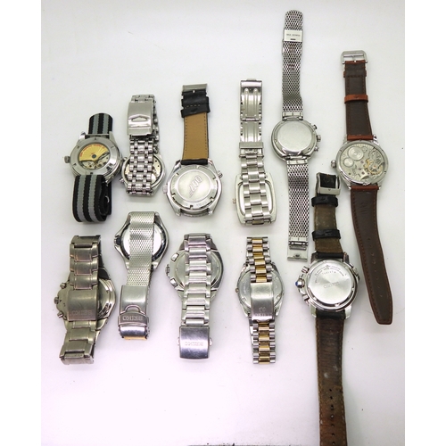 9025 - A collection of fashion watches (11) Please note, this lot is sold as seen, it contains replicas.