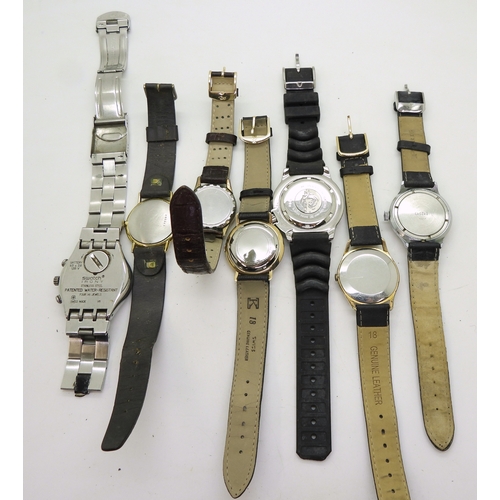 9036 - A collection of vintage watches to include A gents hamilton automatic, Roamer Stingray, Military wat... 