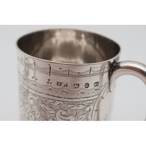 361 - A Victorian silver christening mug, by Hilliard & Thomason, Birmingham 1892, a silver sauce... 