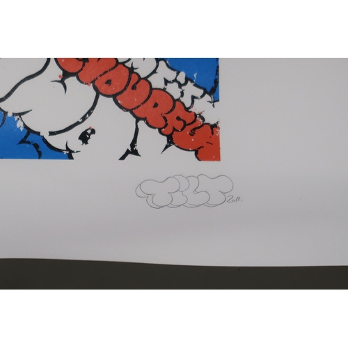 989 - TILT (FRENCH b.1973) UNION JACK Lithograph in colours, signed lower right, numbered 48/100... 